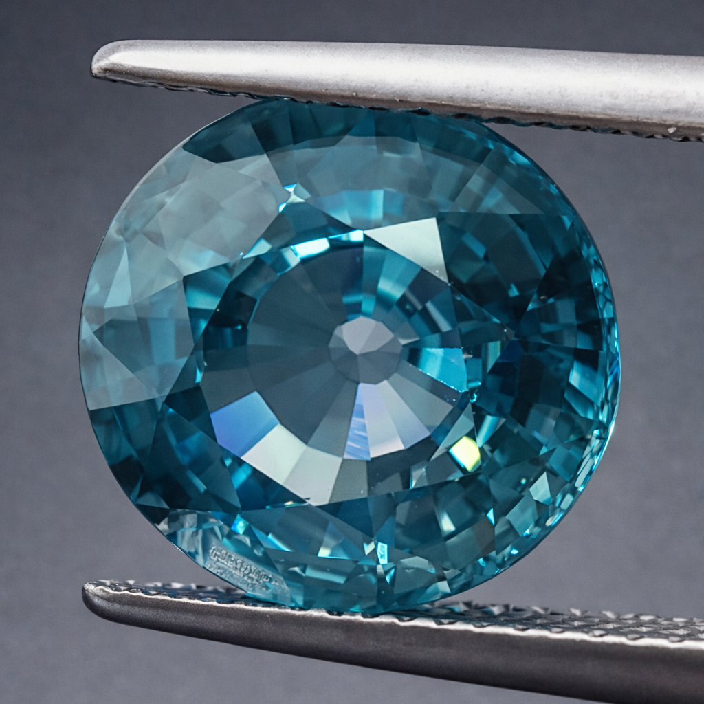 Natural Certified Blue Zircon: Ocean Sparkle 8.56cts- ZR21 (24)