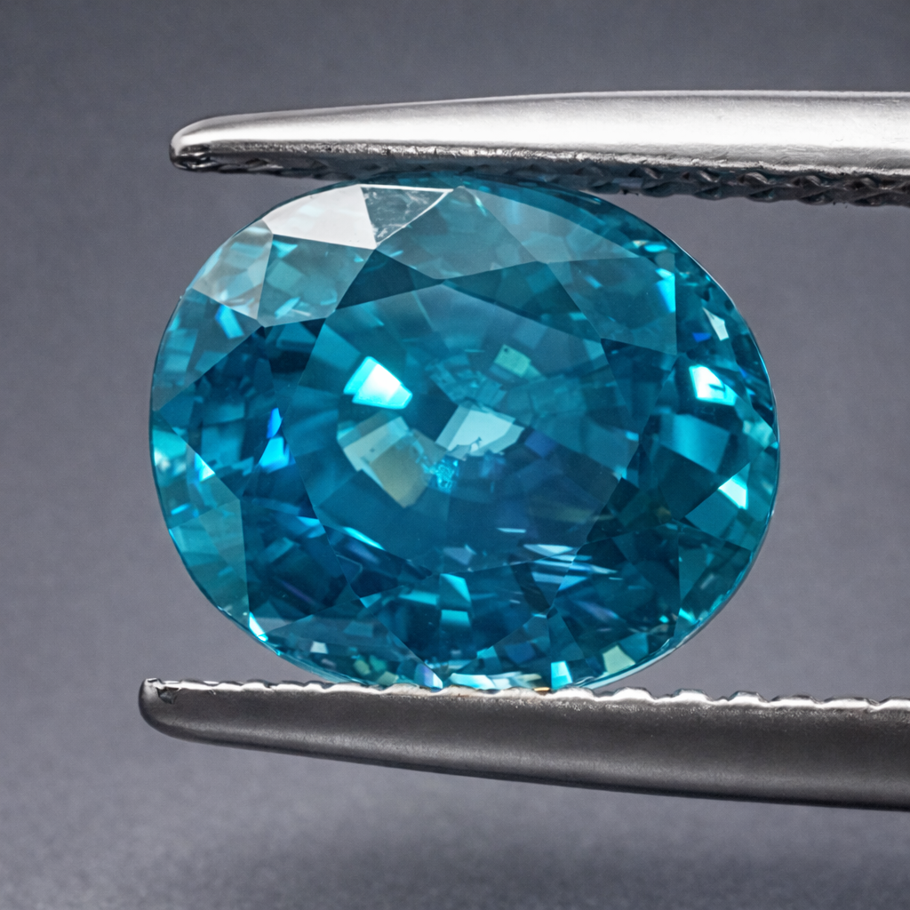 Natural Certified Blue Zircon: Aqua Gleam 3.6cts- ZR20 (24)