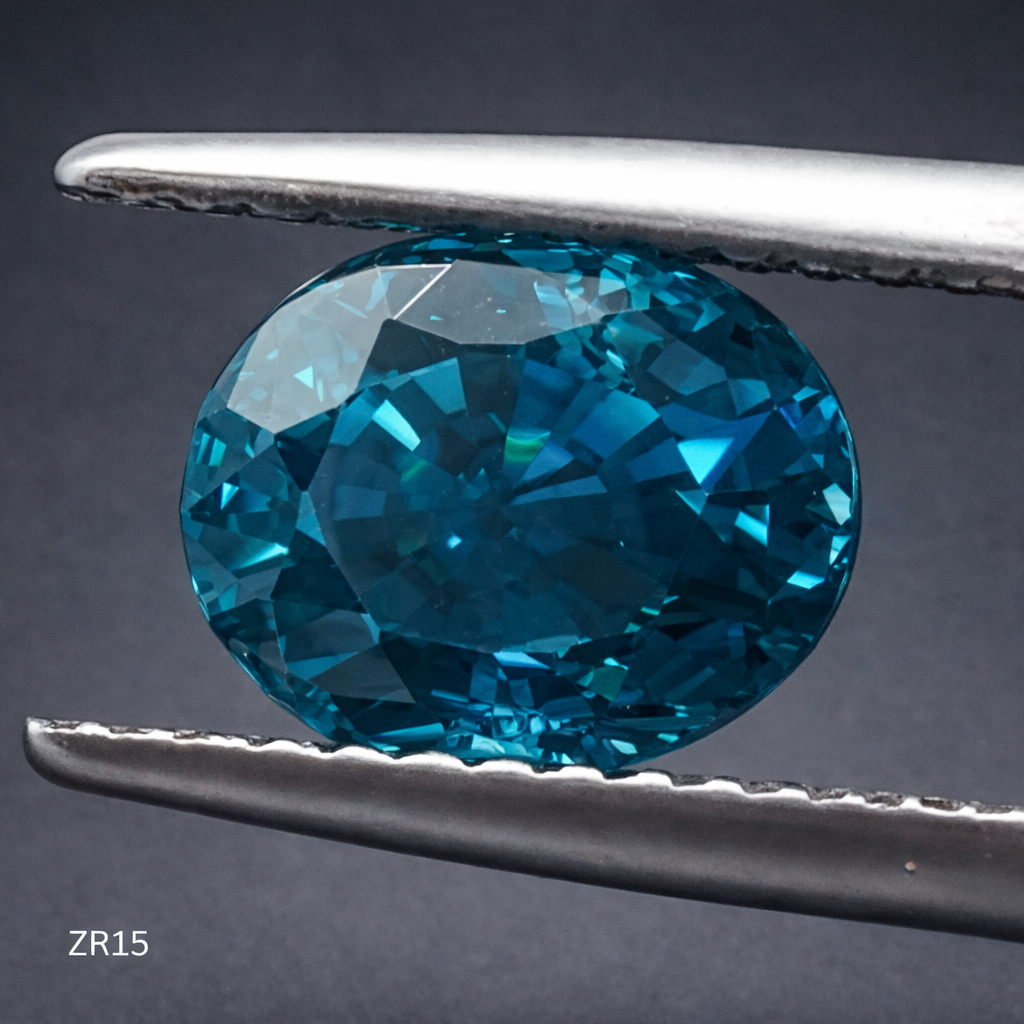 Natural Certified Blue Zircon: Oceanic Gem 5.59cts- ZR15 (24)
