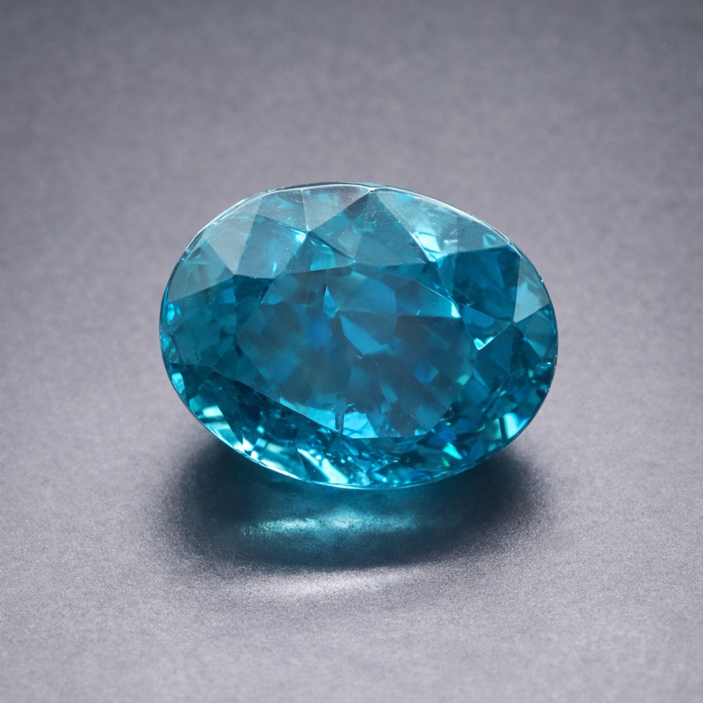 Natural Certified Blue Zircon: Oceanic Gem 5.59cts- ZR15 (24)