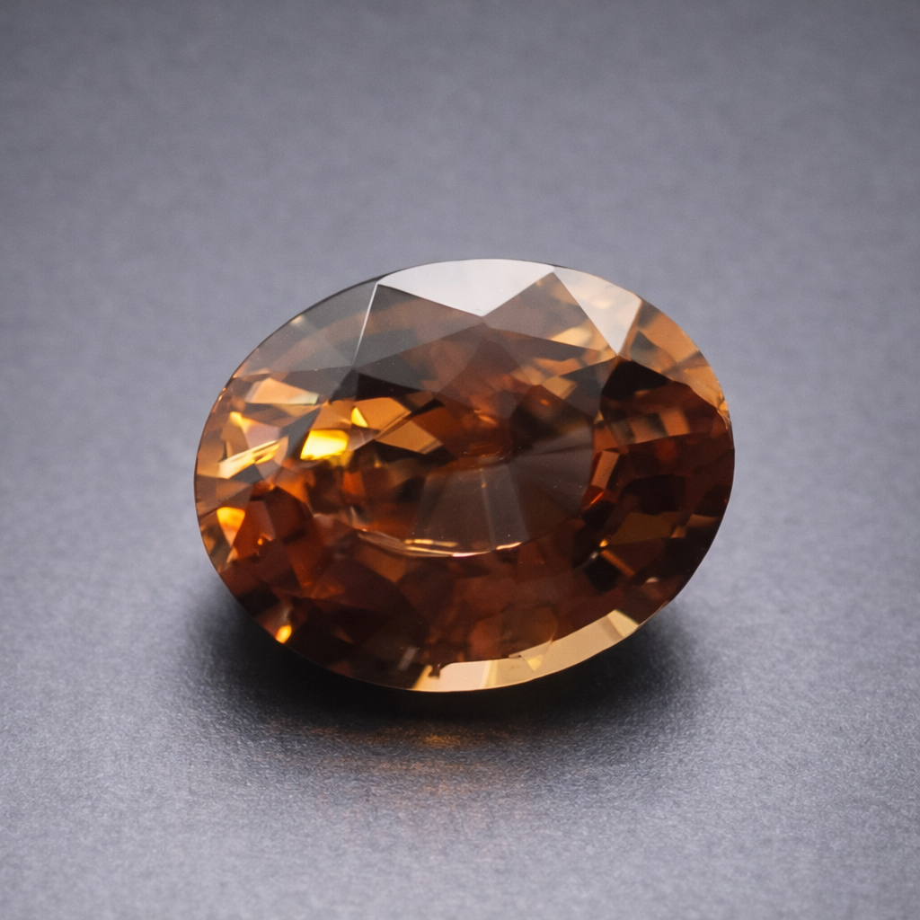 Natural Certified Zircon: Caramel Gleam 3.96cts- ZR19 (24)