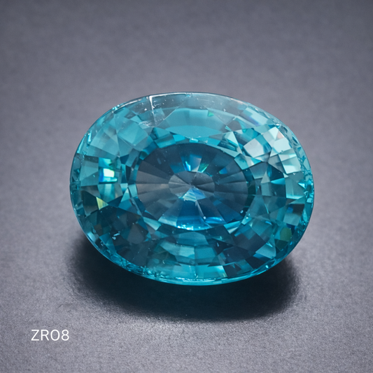 Natural Blue Zircon: Crystal Clear Blue 5.3cts-ZR08 (24)