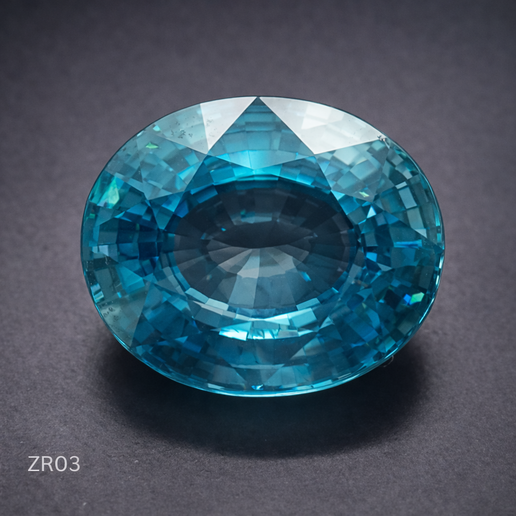 Natural Blue Zircon: Celestine Bluebeam 6.8cts- ZR03 (24)