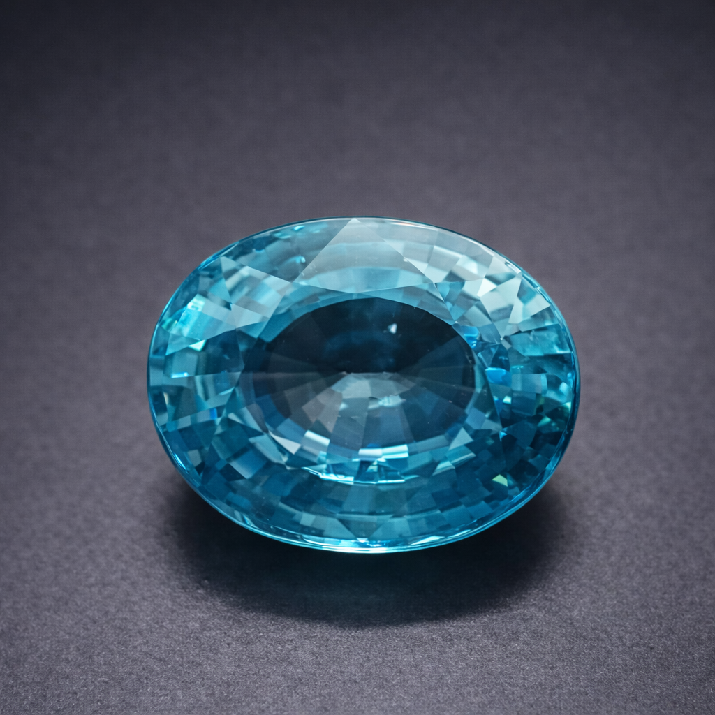Natural Blue Zircon: Celestine Bluebeam 6.8cts- ZR03 (24)