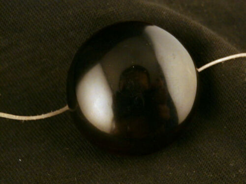 Authentic Tibetan Natural Agate Dzi Devil Eyed Disc Bead