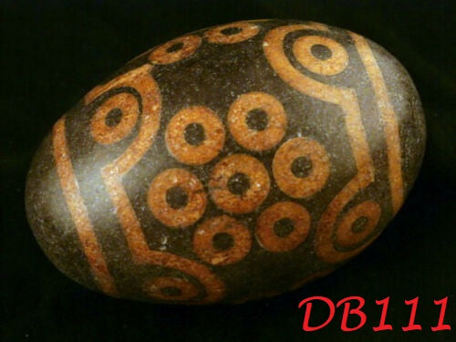 500g Authentic Large Tibetan Old Agate Dzi 36Eyed Bead DB111