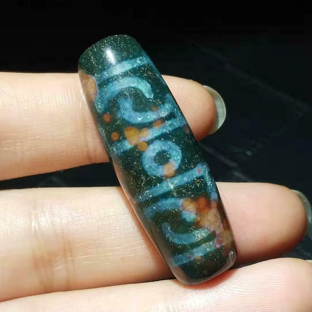 Authentic Tibetan Cinnabar Dzi Bead