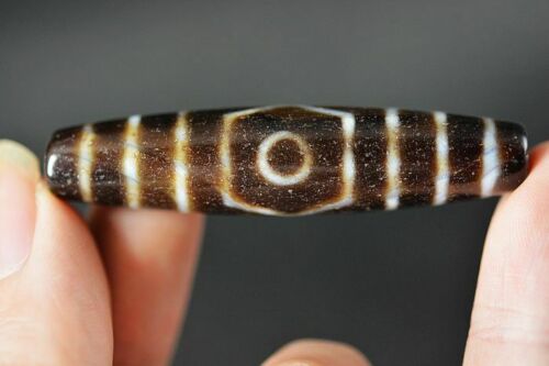 Authentic Natural Tibetan Dzi 3 Eyed Bead DB140