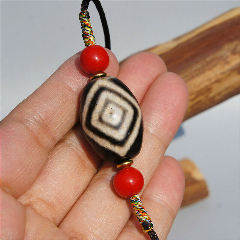 Authentic Natural Tibetan Dzi 2 Eyed Bead DB148