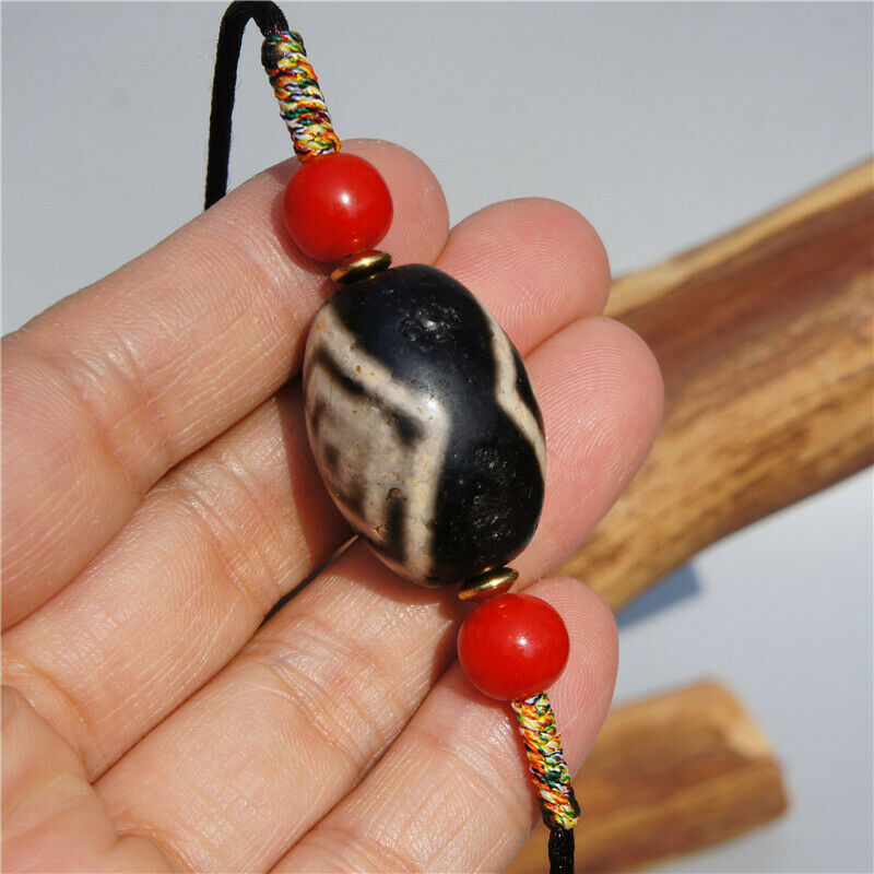 Authentic Natural Tibetan Dzi 2 Eyed Bead DB148