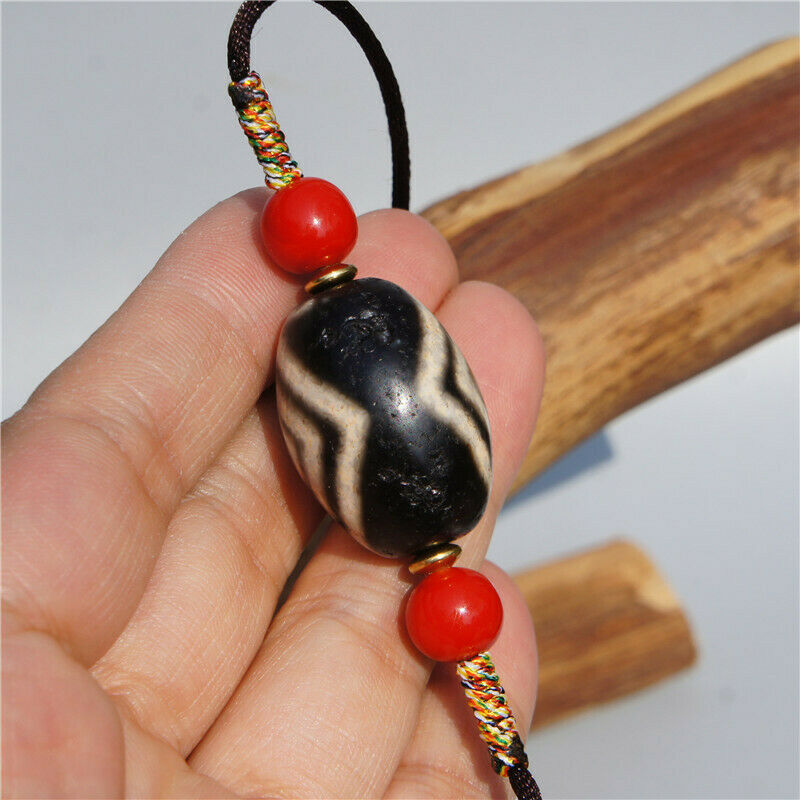 Authentic Natural Tibetan Dzi 2 Eyed Bead DB148