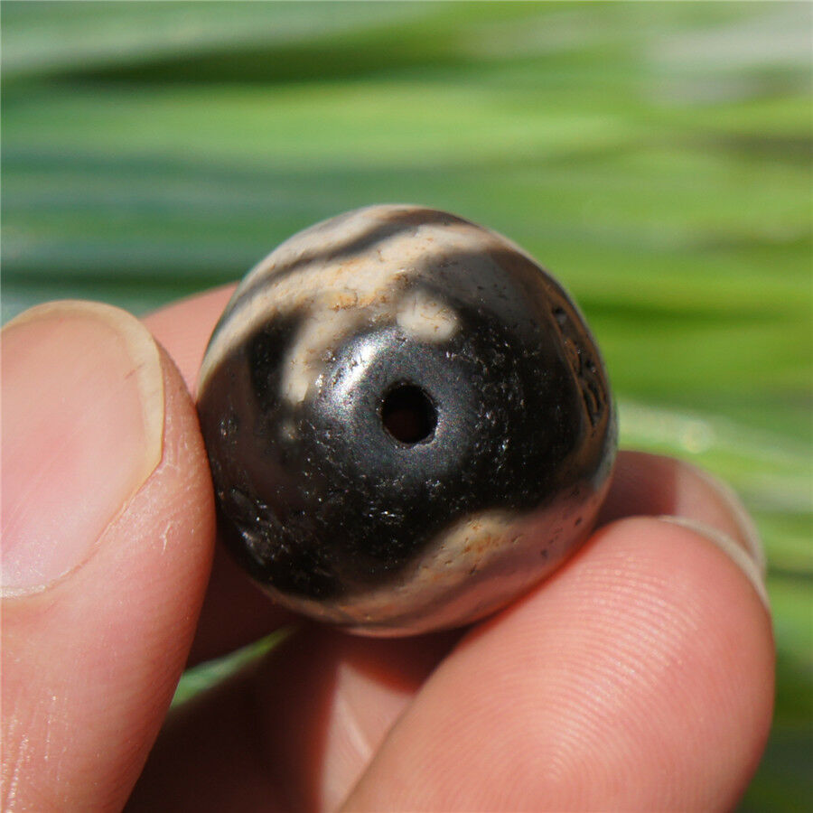 Authentic Natural Tibetan Dzi 2 Eyed Bead DB148