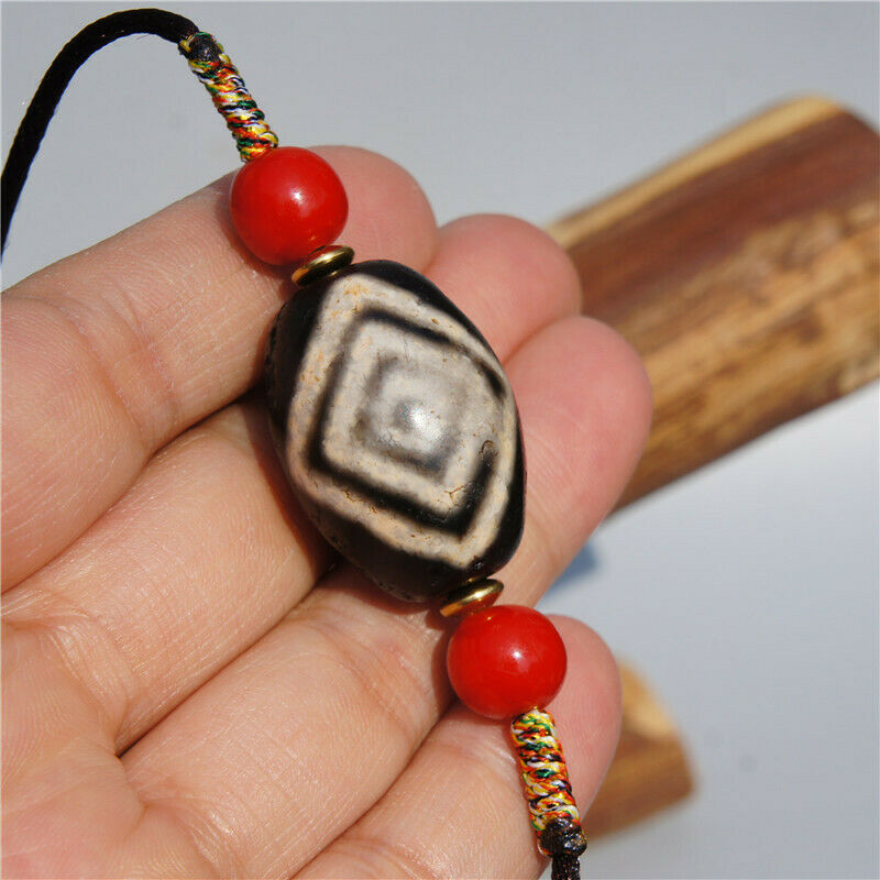 Authentic Natural Tibetan Dzi 2 Eyed Bead DB148