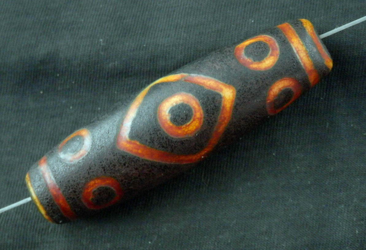 Authentic Natural Tibetan Old Dzi 13Eyed Bead