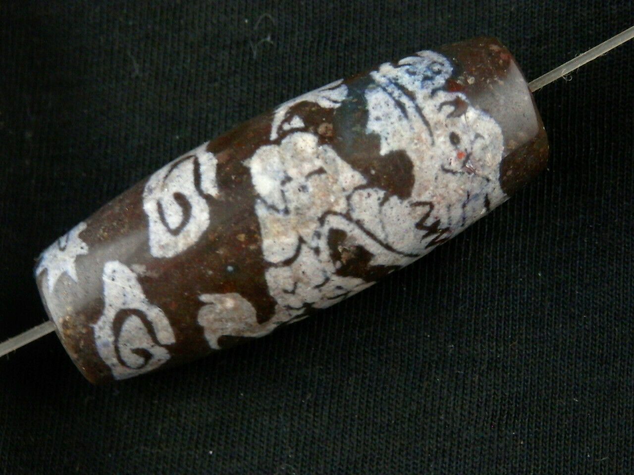 Authentic Natural Tibetan Old Dzi Dragon Bead