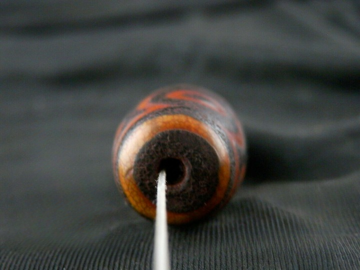 Authentic Natural Tibetan Old Dragon Vein Dzi 15Eyed Bead DB195