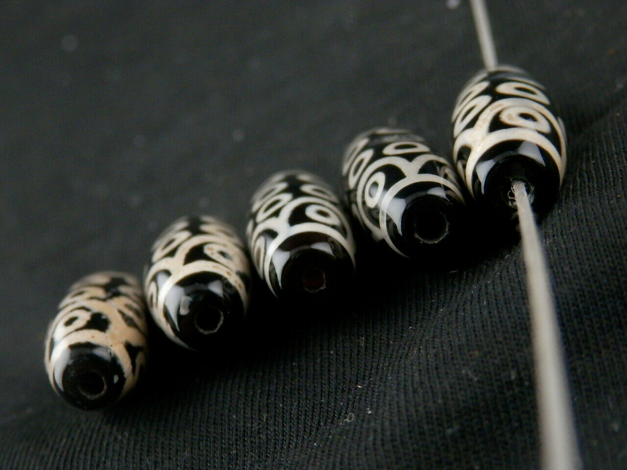 5Pcs Authentic Natural Tibetan Dzi 21Eyed Beads DB217