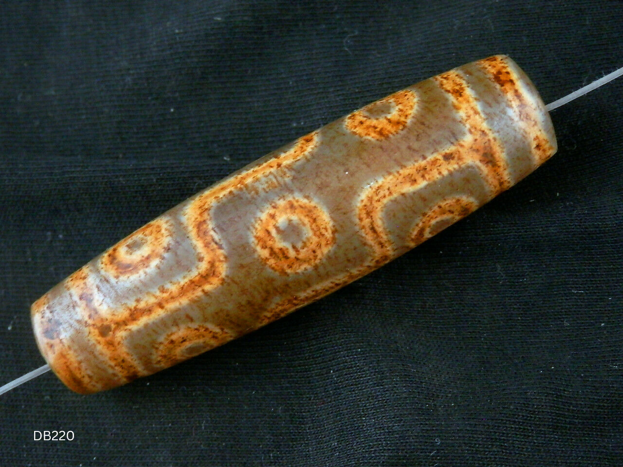 Authentic Natural Tibetan Dzi 9 Eyed Bead DB220