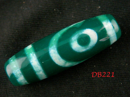 Authentic Natural Tibetan Dzi 2 Eyed Bead DB221