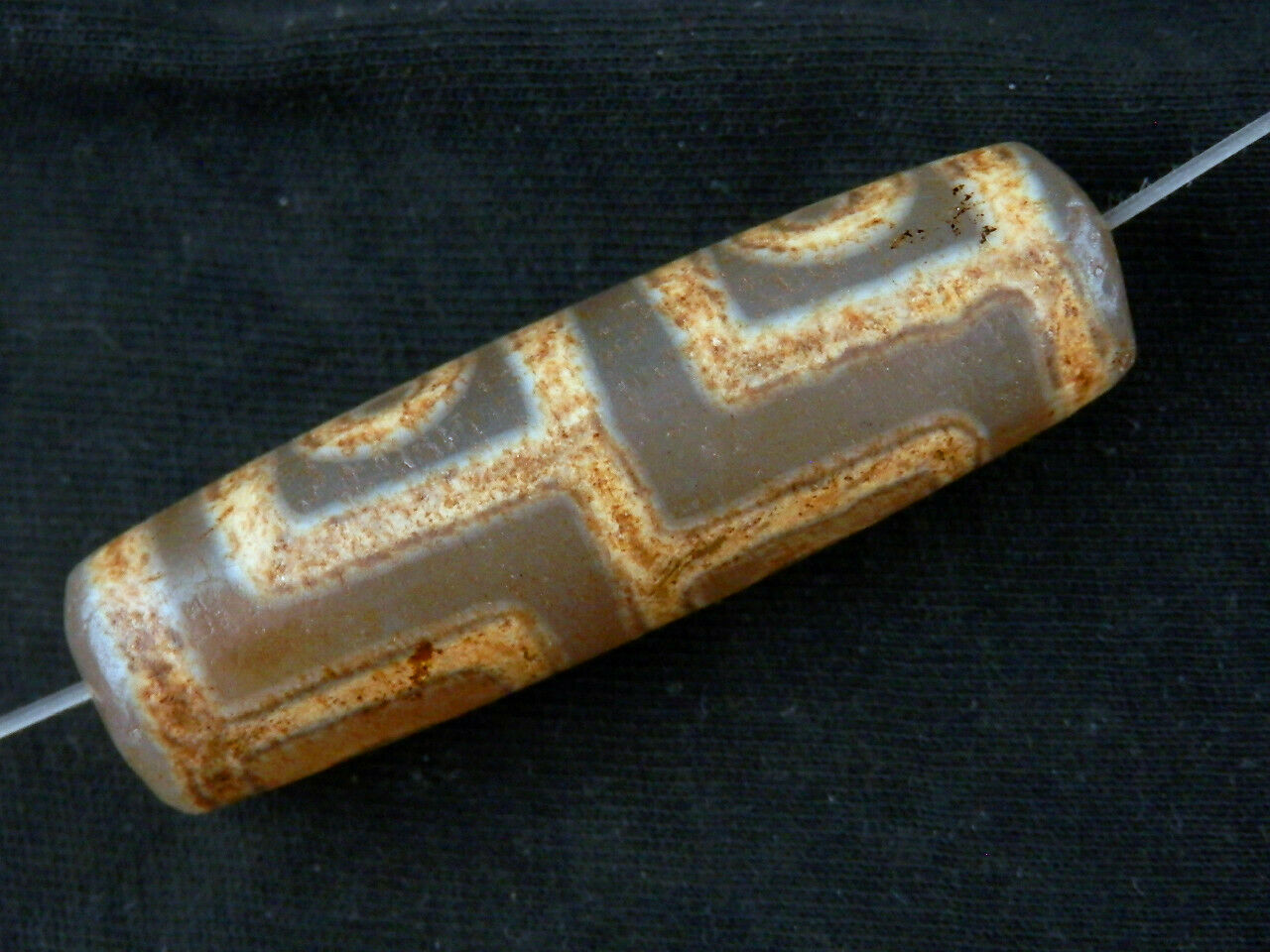 Authentic Natural Tibetan Dzi 4 Eyed Bead DB223