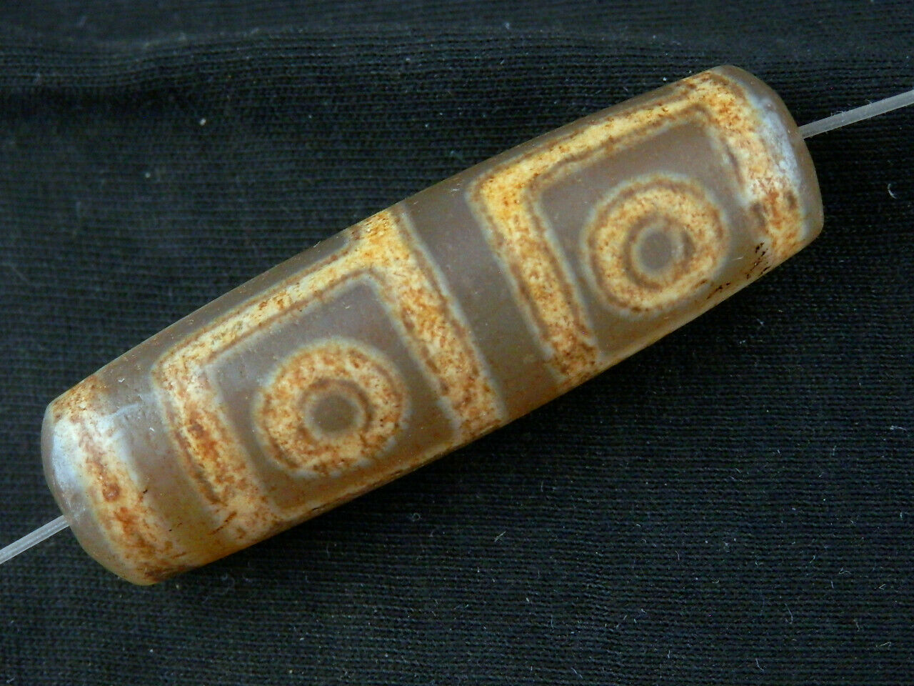 Authentic Natural Tibetan Dzi 4 Eyed Bead DB223