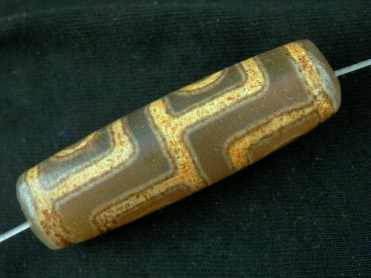 Authentic Natural Tibetan Dzi 4 Eyed Bead DB223