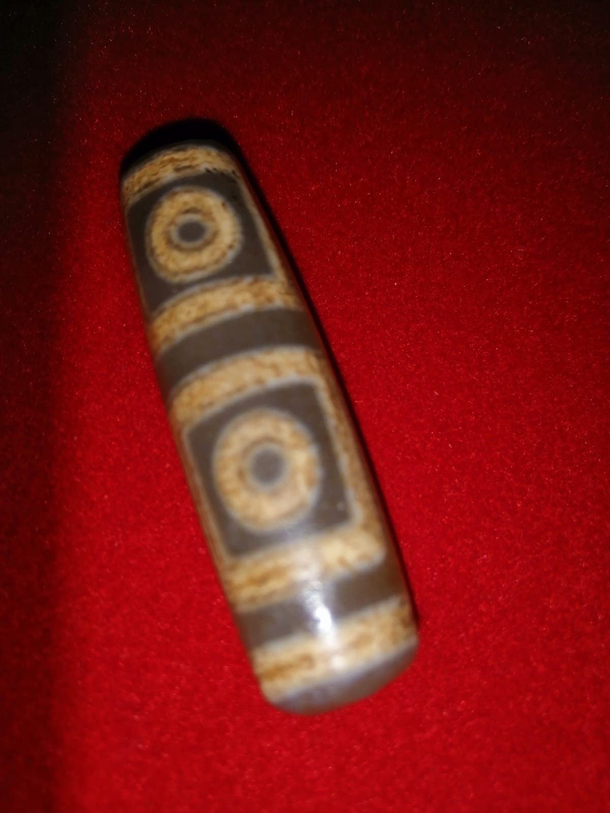 Authentic Natural Tibetan Dzi 4 Eyed Bead DB223