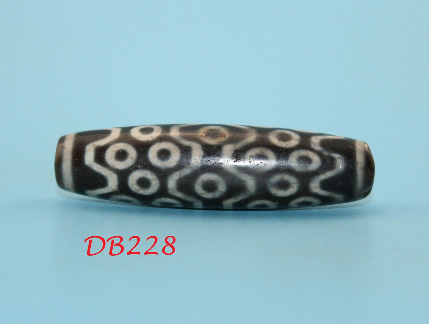 Authentic Natural Dzi old 28 eyes Bead from Tibet DB228