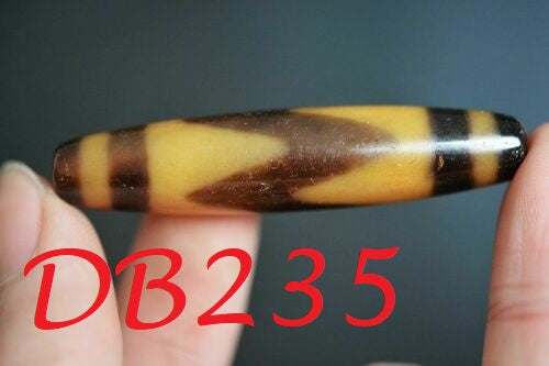 Authentic Natural duck yellow Tiger Tooth dZi Bead pendant