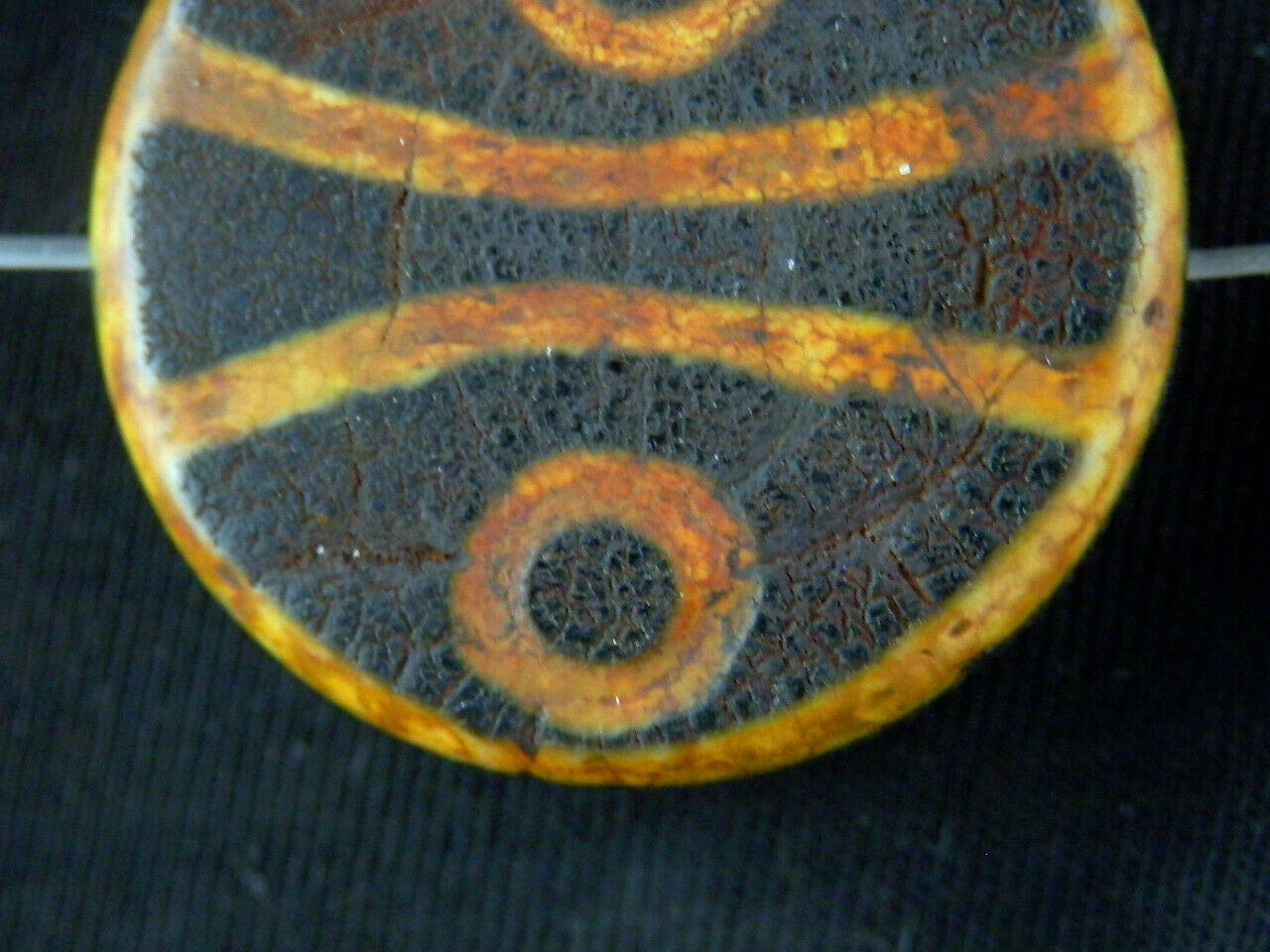 Authentic Natural Tibetan Dzi 4 Eyed Bead DB239