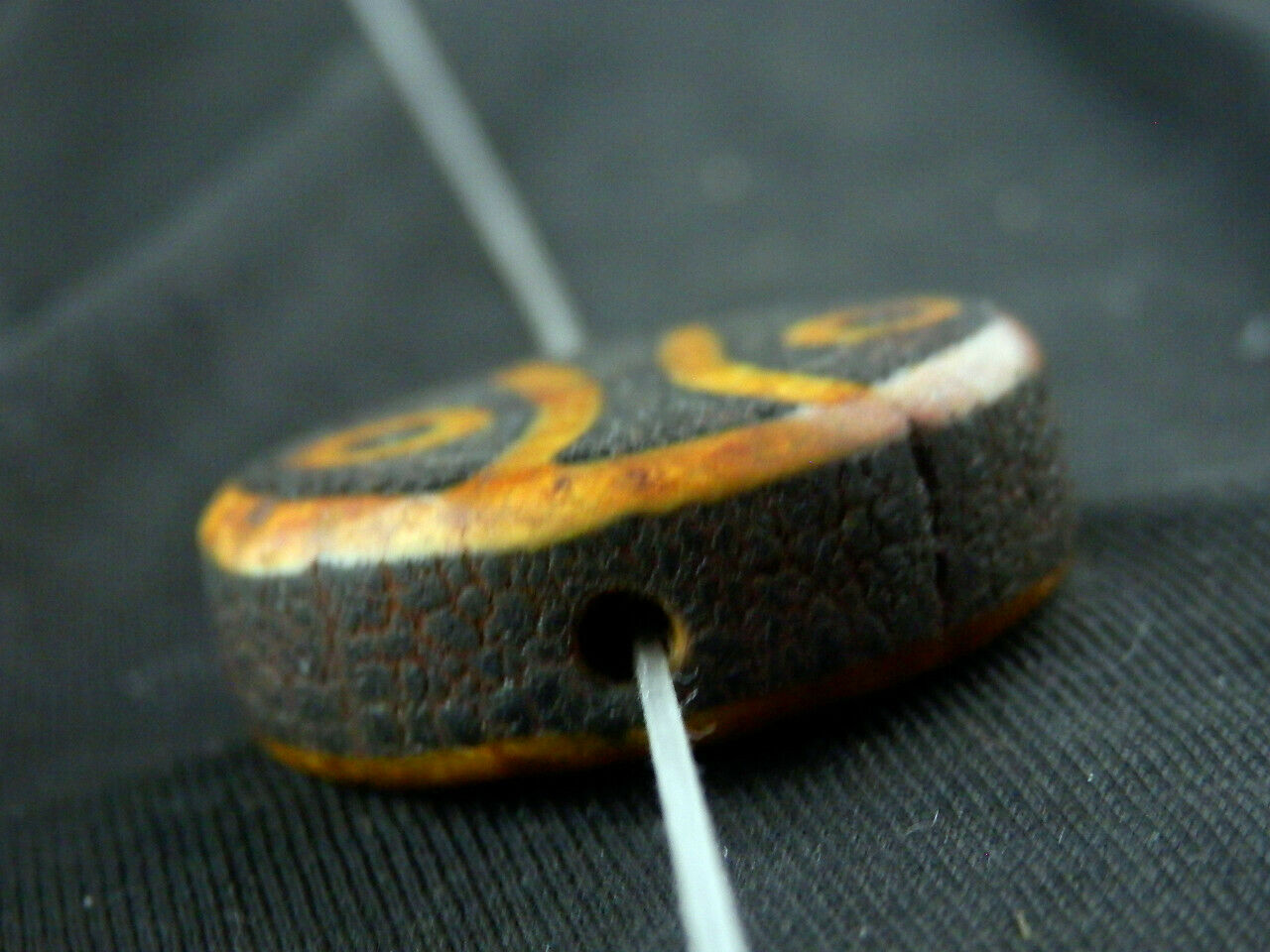 Authentic Natural Tibetan Dzi 4 Eyed Bead DB239