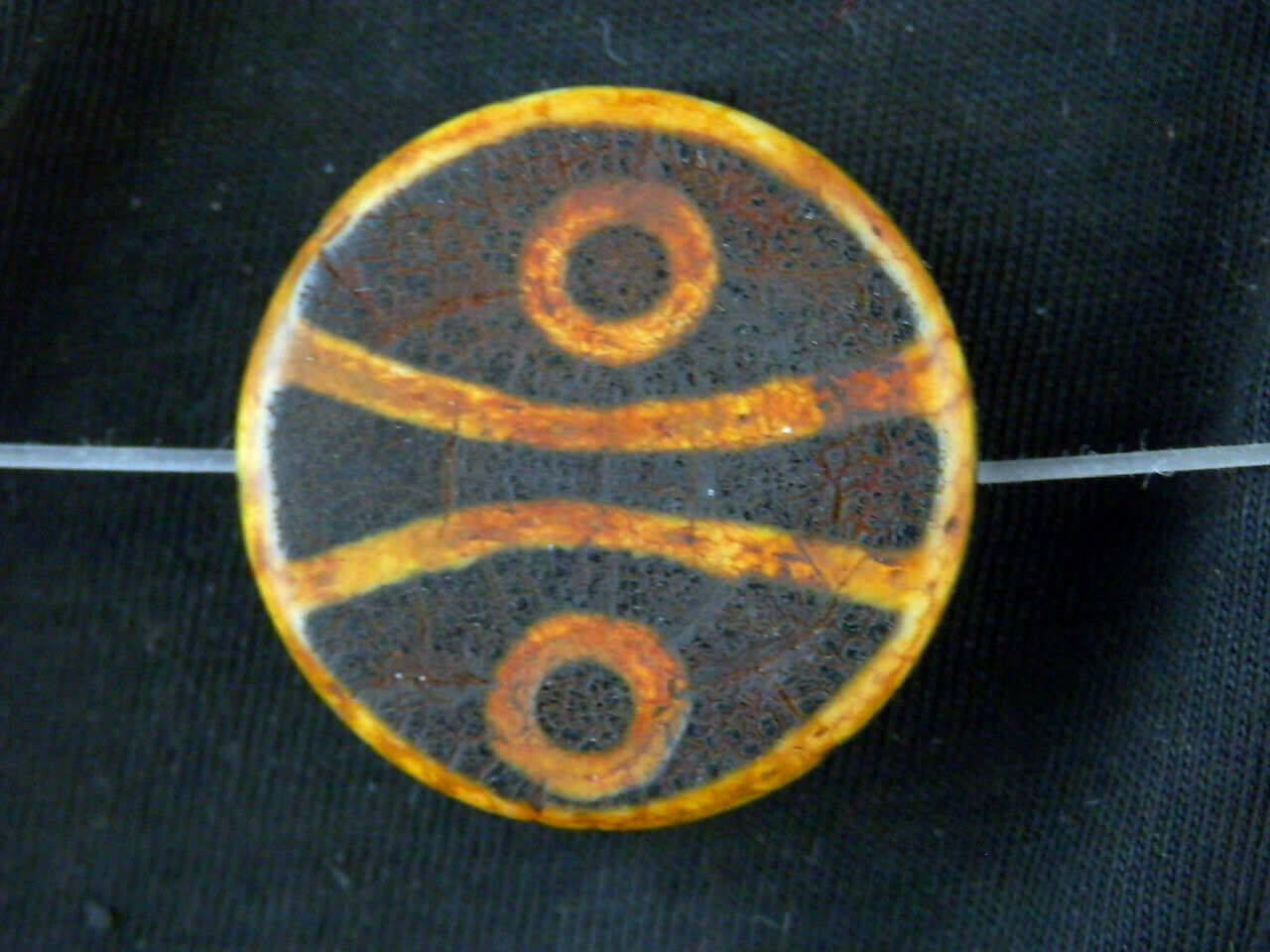 Authentic Natural Tibetan Dzi 4 Eyed Bead DB239