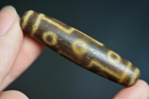 Authentic Natural Tibetan Dzi 9 Eyed Bead DB248