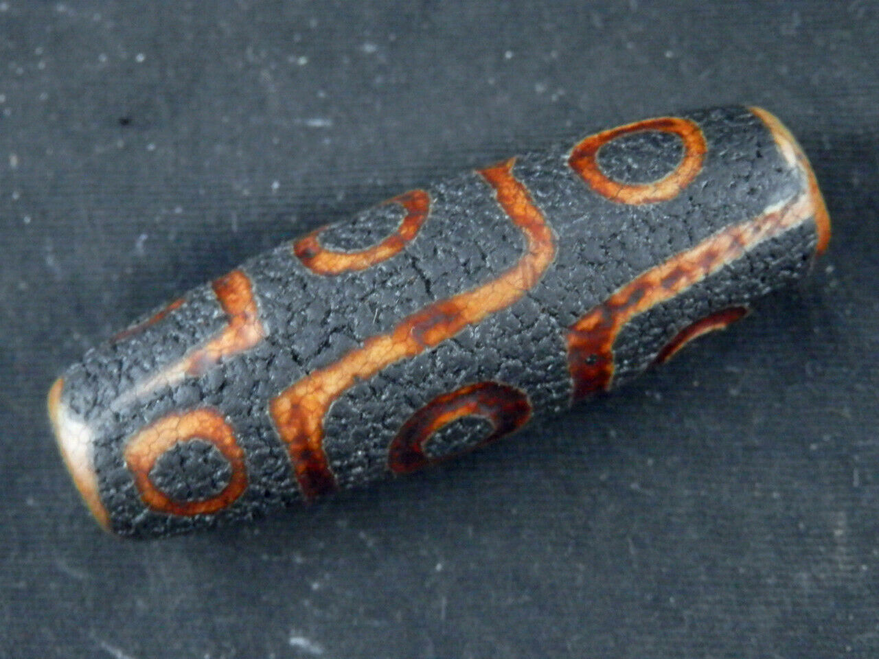 Authentic Natural Tibetan Dzi 9 Eyed Bead DB253