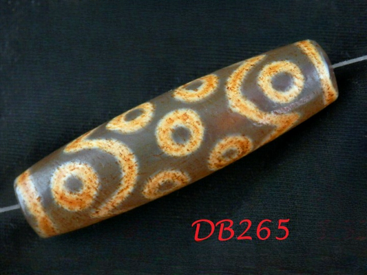 Authentic Natural Tibetan Dzi 15Eyed Bead DB265