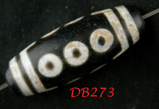 Authentic Natural Tibetan Dzi 10Eyed Bead