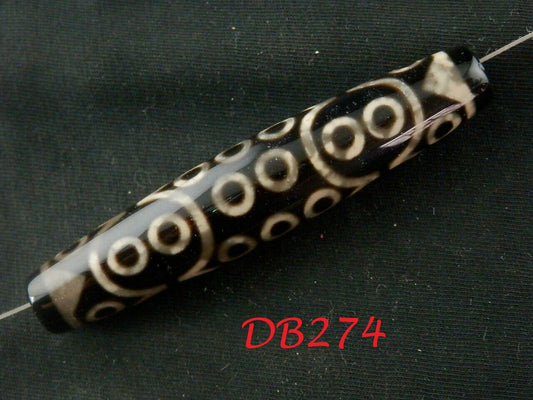 Authentic Natural Long Tibetan Old Dzi 33Eyed Bead