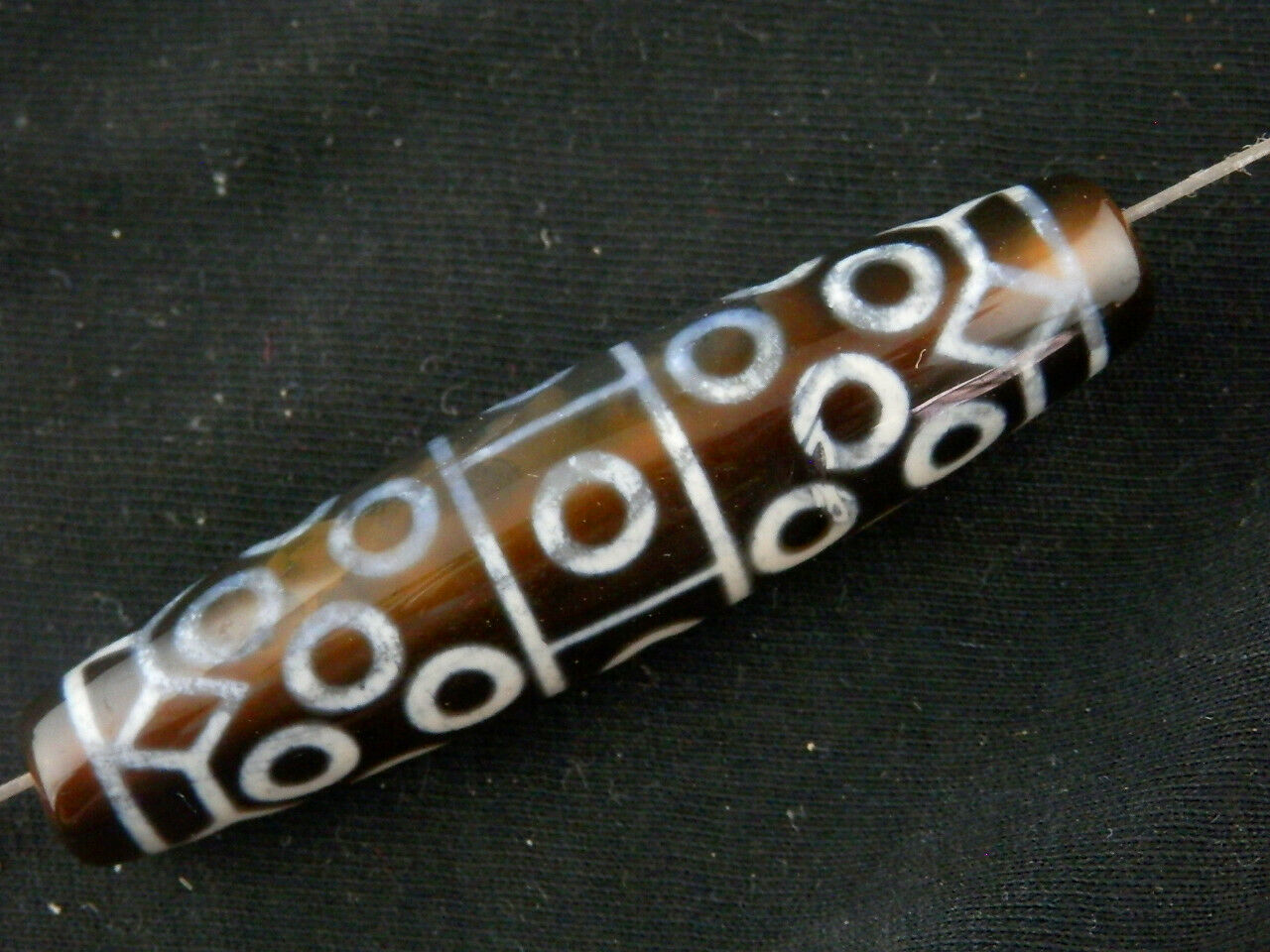 Authentic Natural Tibetan Dzi 28Eyed Bead DB280