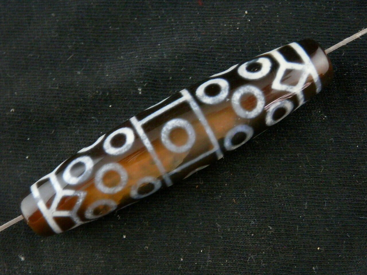 Authentic Natural Tibetan Dzi 28Eyed Bead DB280