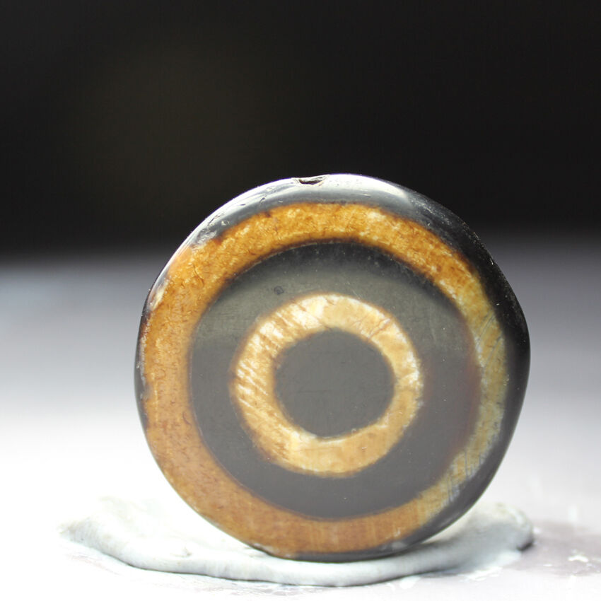 Authentic Natural Tibetan Dzi Bead "eyed" Pendant from Tibet