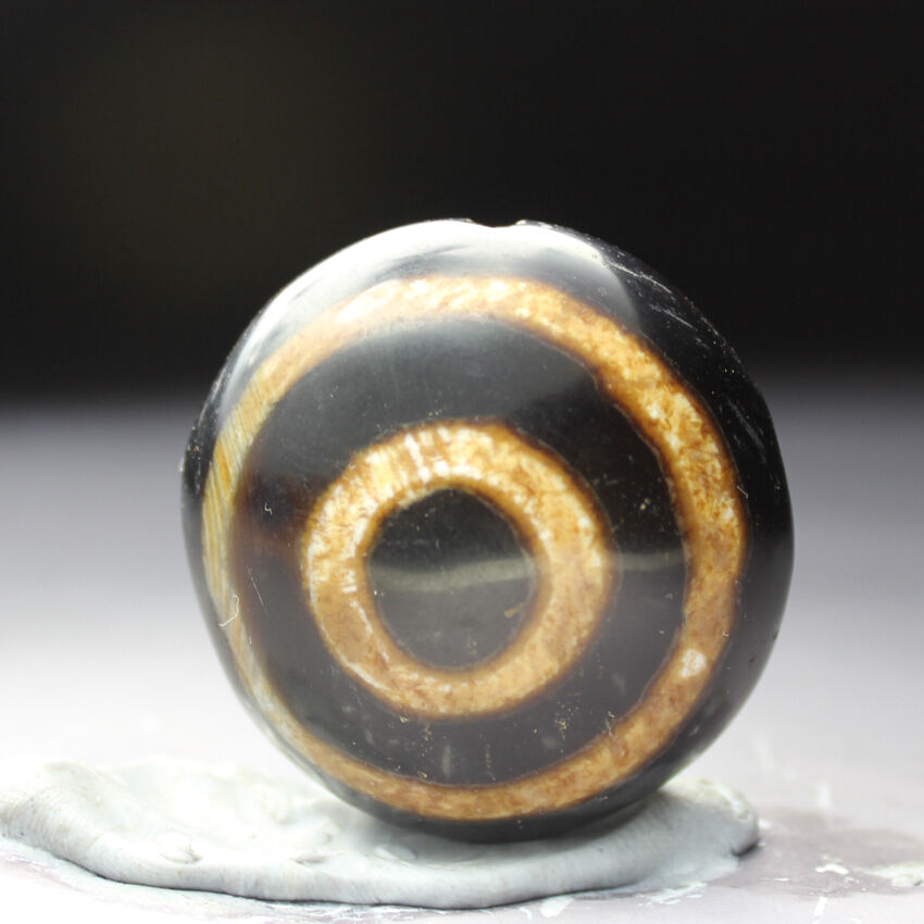 Authentic Natural Tibetan Dzi Bead "eyed" Pendant from Tibet