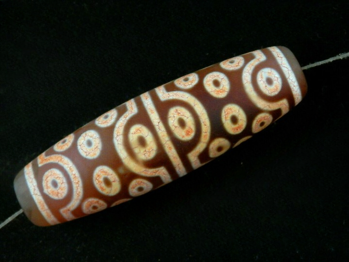 Natural Authentic Tibetan Dragon Vein Dzi 36 Eyed Bead DB300