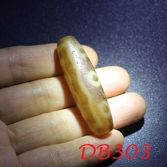 Authentic Natural Certified Tibetan Dzi 5 Eyed Bead DB303