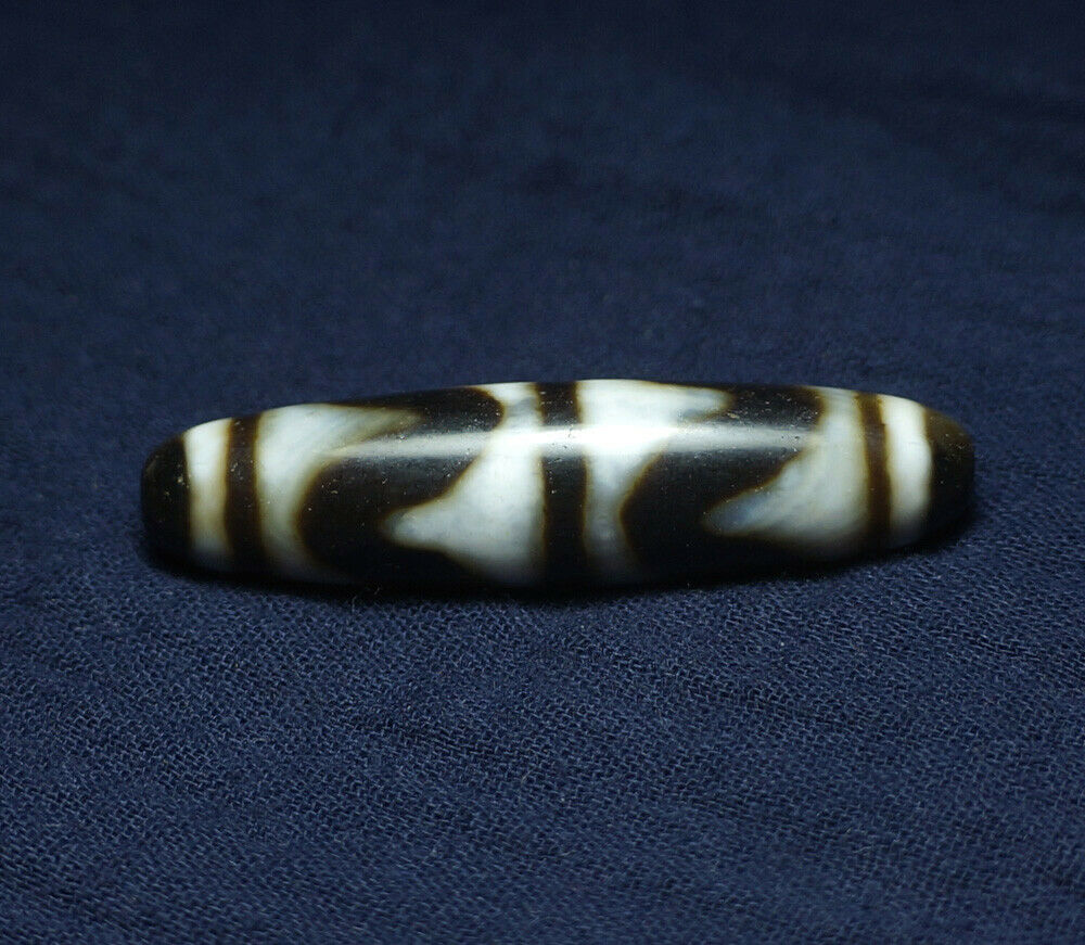 Certified Natural Authentic Tibetan Old DZI Bead Pendant