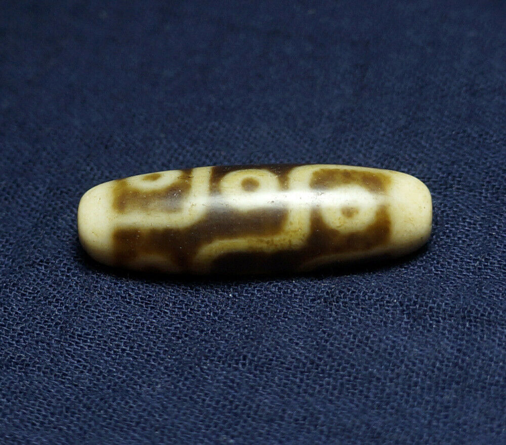 Authentic Natural Certified Tibetan Dzi 9 Eyed Bead DB311