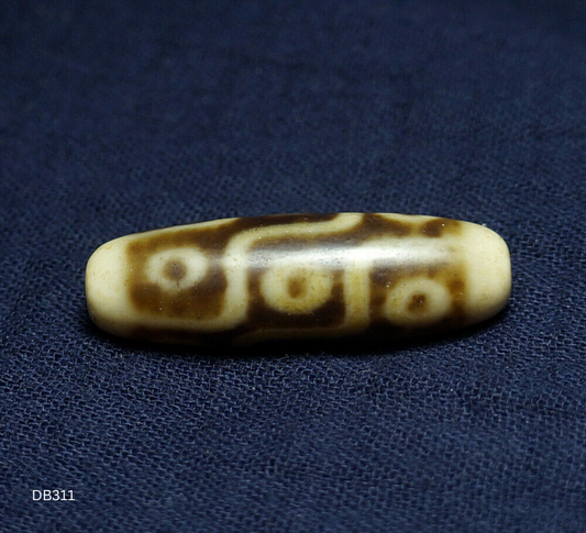 Authentic Natural Certified Tibetan Dzi 9 Eyed Bead DB311