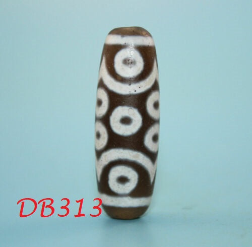 Natural Authentic Dzi old 15 eyes Bead from Tibet DB313