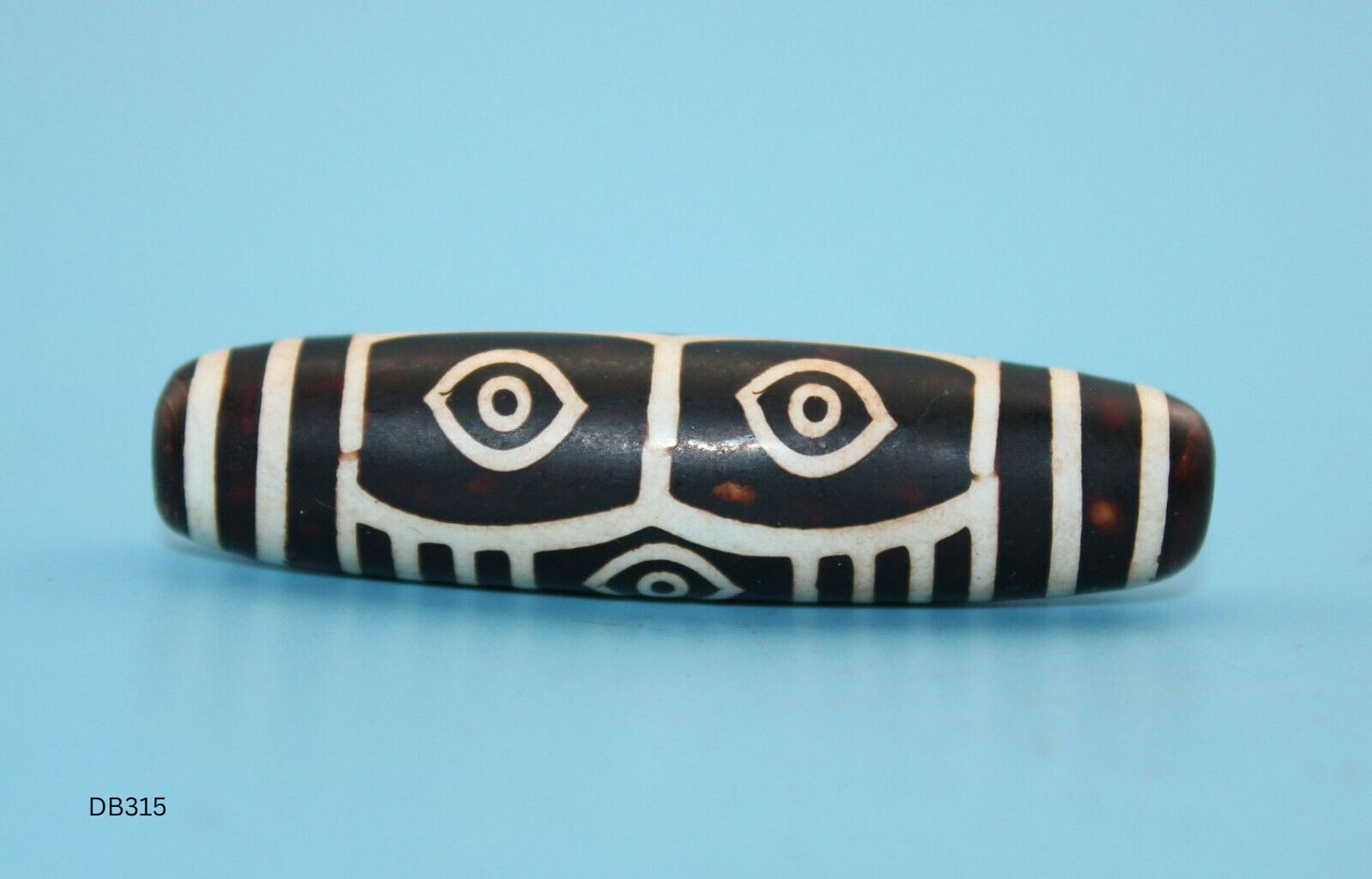 Authentic Natural Tibetan Dzi 6 Eyed Bead DB315