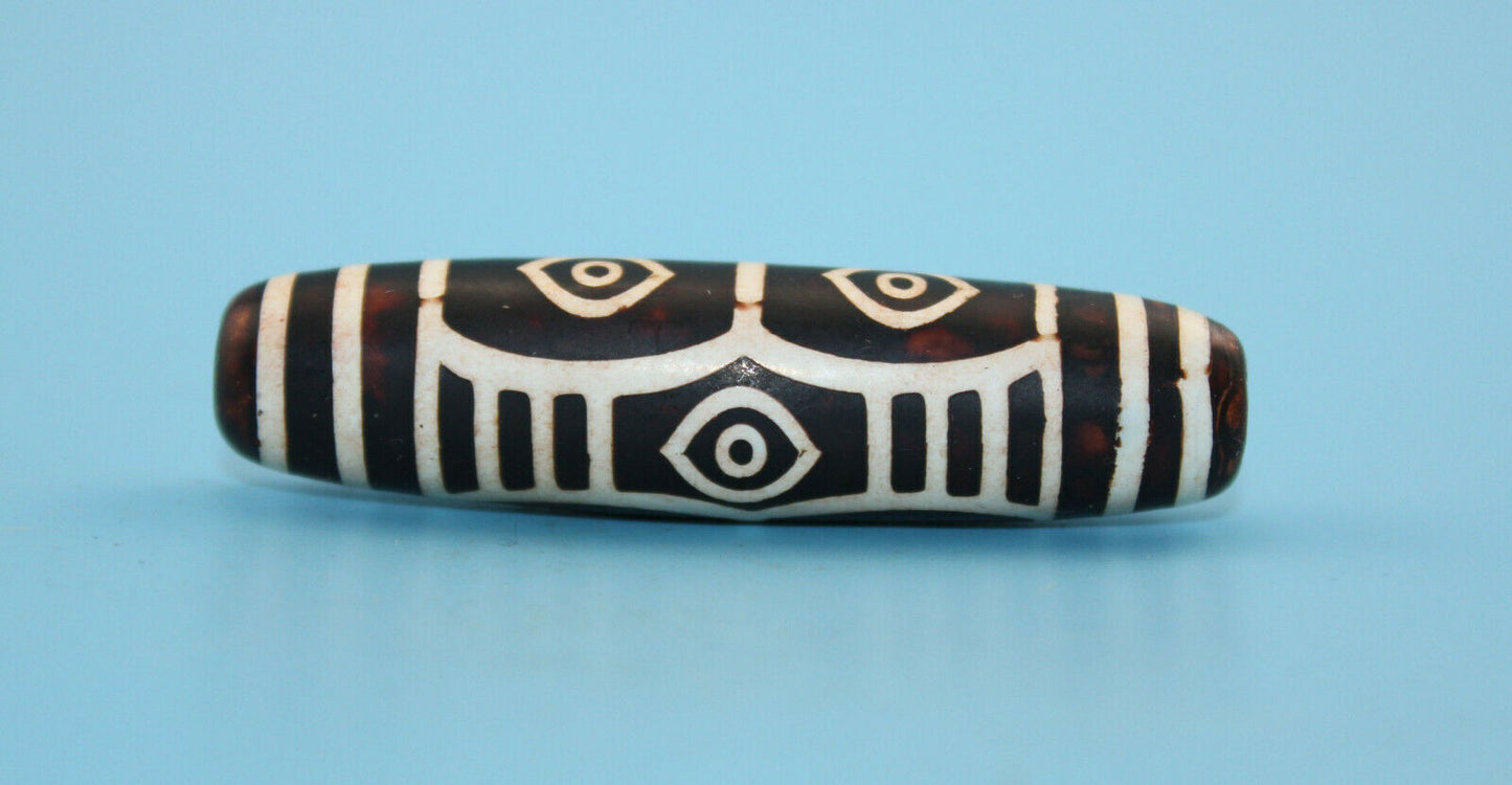 Authentic Natural Tibetan Dzi 6 Eyed Bead DB315