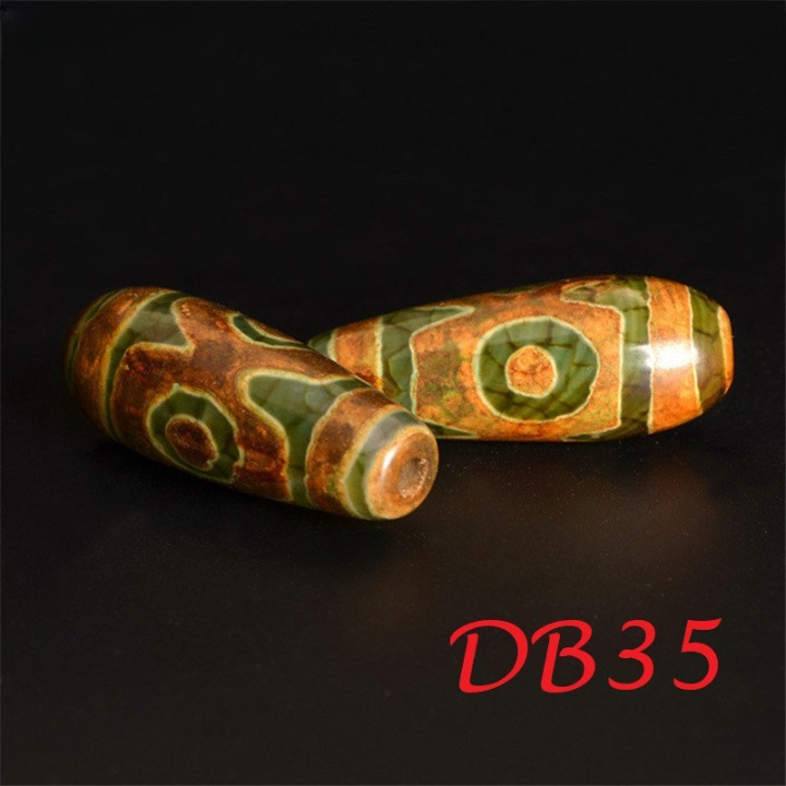 Authentic Natural Tibetan Dzi 3 Eyed Bead DB35